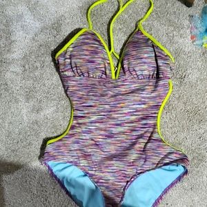 Multi-colored Athleta Large One Piece Swimsuit